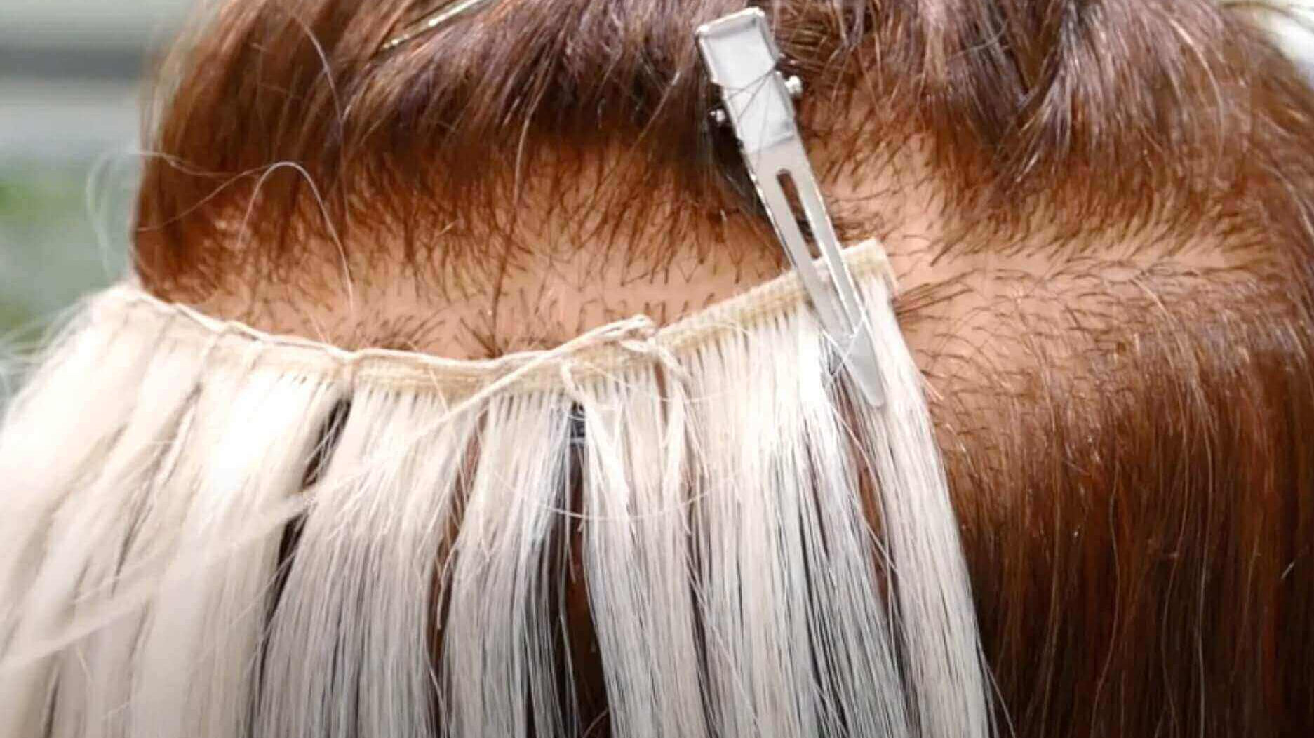 Hair Extension Wefts - How to secure the ends correctly and efficiently - Baciami® Hair Extensions