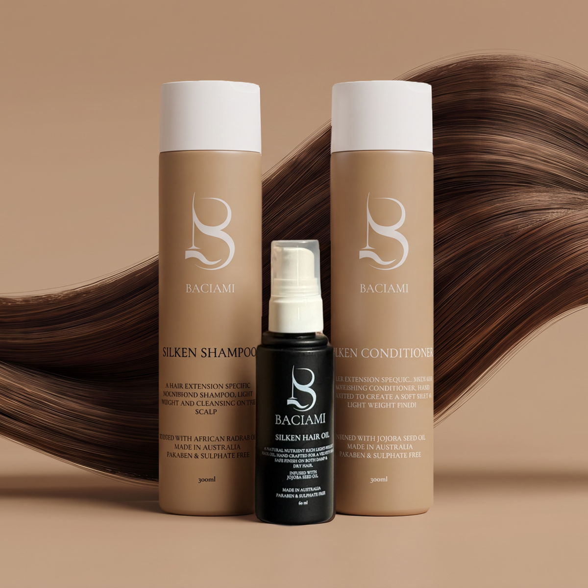 Silken Hair Extension Hair Care - Baciami® Hair Extensions