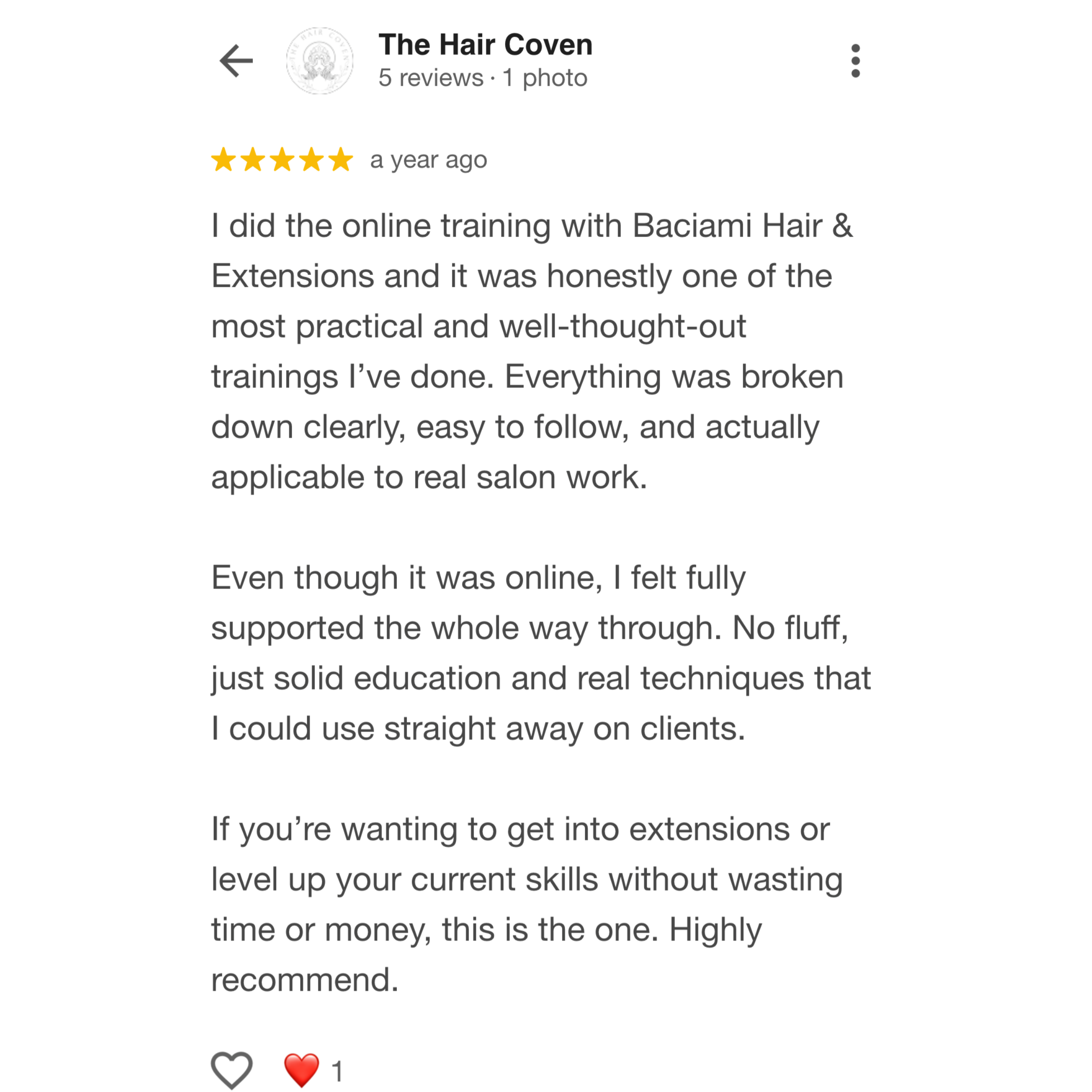Customer review