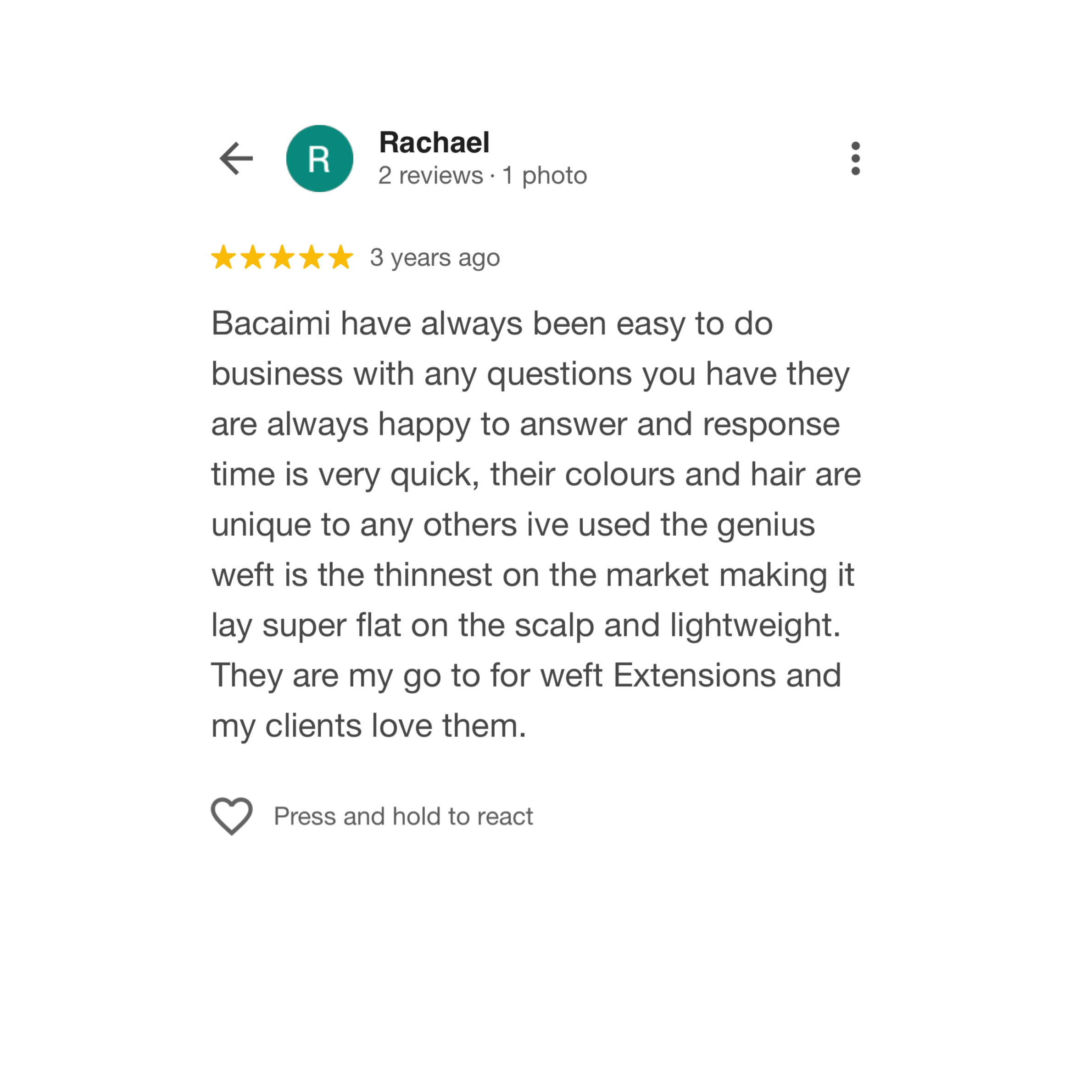 Customer review