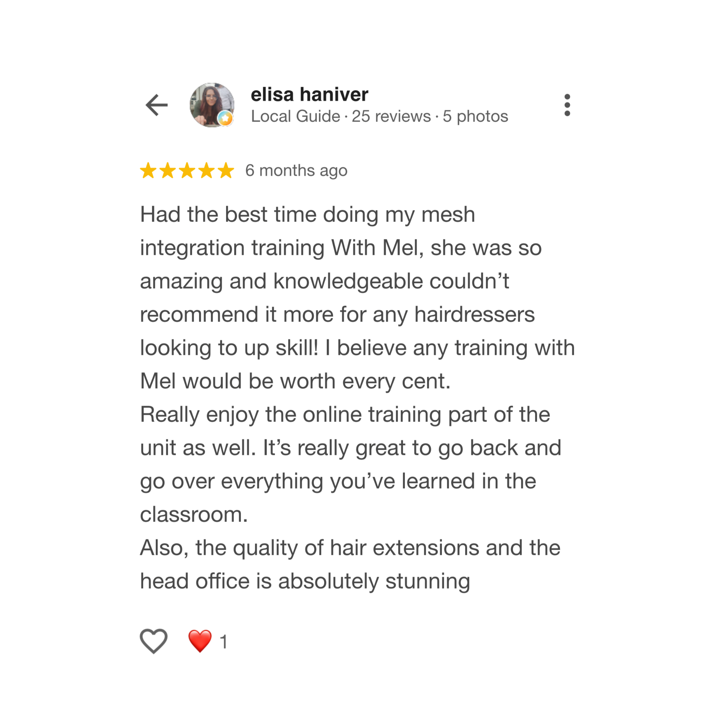 Customer review