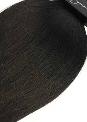 Flat Silk Weft - Charcoal - Baciami® Hair Extensions